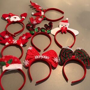 Festive Red and Green Holiday Headbands